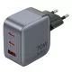 Vention 70W GaN USB-C És USB-A Gyors Töltő (Szürke) (FEXH0-EU)