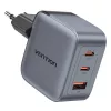 Vention 70W GaN USB-C És USB-A Gyors Töltő (Szürke) (FEXH0-EU)