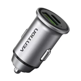   Vention Autós Töltő USB-A És /USB-C Csatlakozó , 18/20W (Szürke) (FFBH0)