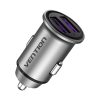 Vention FFEH0 Autós Töltő - 2x USB 30W - Szürke