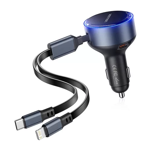 Vention Autós USB-C Töltő 30W Kábellel (FFOB0)