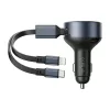Vention Autós USB-C Töltő 30W Kábellel (FFOB0)