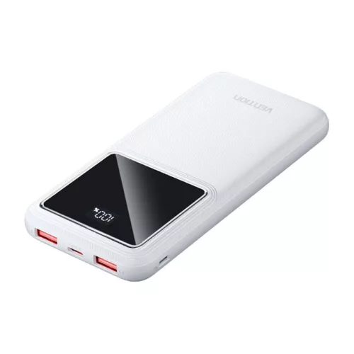 Vention 10000mAh (Fehér) Powerbank Micro-USB, USB-C, 2xUSB-A, 22.5W (FHKW0)