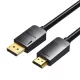 Vention 3m DisplayPort-HDMI Kábel (Fekete) (HADBI)