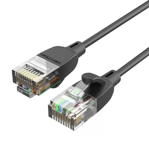 Vention CAT6A UTP 10Gbps Slim Ethernet Kábel 3m (Fekete) (IBIBI)