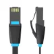 Vention Lapos UTP CAT6 Hálózati Kábel RJ45 - 1m (Fekete) (IBJBF)
