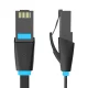 Vention Lapos UTP CAT6 Hálózati Kábel 35m RJ45 (Fekete) (IBJBU)