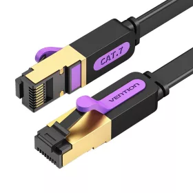   Vention Lapos UTP CAT7 Hálózati Kábel RJ45 10Gbps - 1m (Fekete) (ICABF)