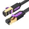 Vention Lapos UTP CAT7 Hálózati Kábel RJ45 10Gbps 1.5m (Fekete) (ICABG)