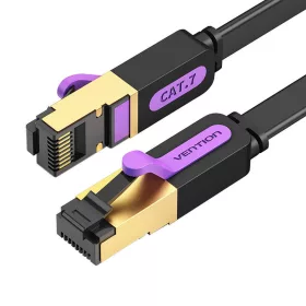   Vention Lapos UTP CAT7 Hálózati Kábel RJ45 10Gbps 1.5m (Fekete) (ICABG)