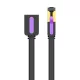 Vention Lapos CAT7 Hálózati Kábel Hosszabbító RJ45 10Gbps 0.5m (Fekete) (ICBBD)