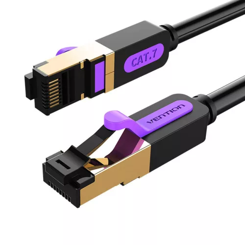 Vention CAT7 SFTP - 1m (Fekete) Ethernet Kábel RJ45 10Gbps (ICDBF)