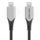 Vention USB-C 60W Gyorstöltőkábel, 0.5m (Szürke) (TAAHD)