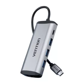   Vention USB-C Dokkolóállomás 3x USB3.0, PD, 0.15m, (Szürke) (THAHB)