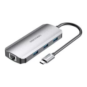   Vention USB-C HDMI Dokkolóállomás, 3x USB 3.0, RJ45, PD, 0.15m (TOHHB)