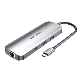   Vention USB-C Dokkolóállomás HDMI, USB3.0, RJ45, SD, PD (TOMHB)