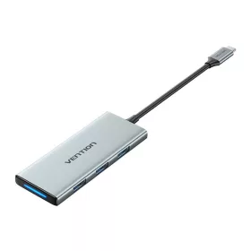   Vention USB-C HDMI És USB 3.0 Csatlakozó HUB, SD/TF Kártyaolvasó, 0.15m (Szürke) (TOPHB)