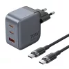 Vention 70W GaN USB-C És USB-A Töltő - 1m Kábellel (TZ-FEXH0-EU)