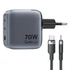 Vention 70W GaN USB-C És USB-A Töltő - 1m Kábellel (TZ-FEXH0-EU)