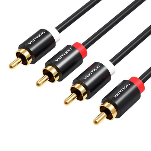 Vention 2xRCA–2xRCA audiókábel, 2m (Fekete)