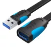 Vention - 1m USB 3.0 Hosszabbító Kábel (Fekete) (VAS-A13-B100)