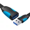 Vention - 1m USB 3.0 Hosszabbító Kábel (Fekete) (VAS-A13-B100)