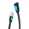 Vention 3m USB 3.0 Hosszabbító Kábel (Fekete) (VAS-A13-B300)