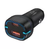Vipfan Autós Töltő USB És /USB-C Csatlakozó , 20W PD És QC 3.0, LED (C11-black)