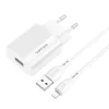 Vipfan USB Hálózati Töltő 2,4A /Lightning Kábel(E01S-LT)
