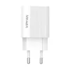 Vipfan USB Hálózati Töltő 2,4A + USB-C Kábel (Fehér) (E01S-TC)