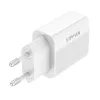 Vipfan USB Hálózati Töltő 2,4A + USB-C Kábel (Fehér) (E01S-TC)