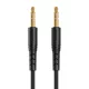 Vipfan L04 mini jack 3.5mm AUX kábel, aranyozott, 1m (fekete)