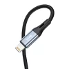 Vipfan L05 Lightning – 3,5mm-es mini jack AUX kábel 1 m szürke