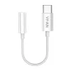 Vipfan L08 USB-C 3.5mm-es mini jack AUX kábel, 10cm (fehér)