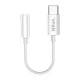 Vipfan L08 USB-C 3.5mm-es mini jack AUX kábel, 10cm (fehér)