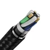 Vipfan L11 mini jack 3.5mm AUX kábel, 1m, aranyozott (szürke)