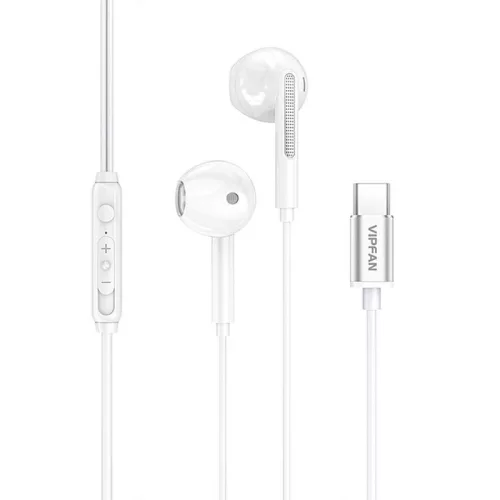 Vipfan M11 Type C vezetékes in-ear fülhallgató (Fehér)