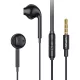 Vipfan M15 vezetékes fülhallgató, 3,5mm-es jack, 1 m (fekete)