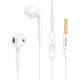 Vipfan M15 vezetékes fülhallgató, 3,5mm-es jack, 1 m (fehér)