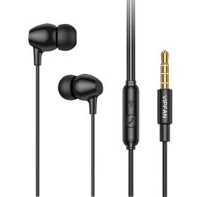   Vipfan M16 vezetékes fülhallgató, 3,5mm jack, 1,2 m (fekete)
