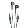 Vipfan M18 vezetékes in-ear fejhallgató, USB‑C (fekete)