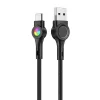 Vipfan Színes USB És USB-C Kábel, 3A, 1.2m, (Fekete) (X08TC)