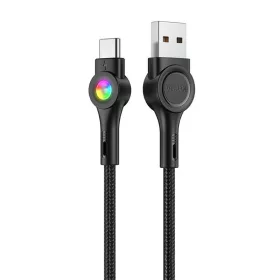   Vipfan Színes USB És USB-C Kábel, 3A, 1.2m, (Fekete) (X08TC)