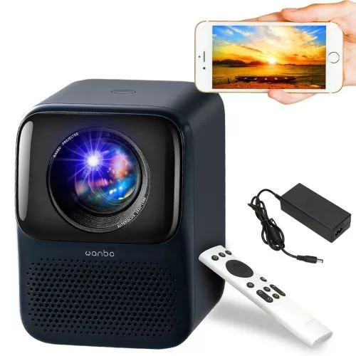 Wanbo projektor T2 Max (New) hordozható teljes HD 1080p – Android System (kék)