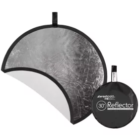   Westcott 2in1 Ezüst & Fehér Összecsukható Derítőlap - Fotós Reflektor és Derítő háttér (30")