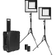 Westcott Flex Daylight hordozható dupla LED panel szett (30,5x30,5cm) - Cine Travel Kit