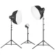 Westcott U60-B bi-color tripla 60W LED videólámpa softbox szett