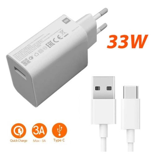 Xiaomi Mi BHR6039EU Travel Utazó Töltő - USB - A - USB - C + töltő kábel - 1m, 33W - Fehér