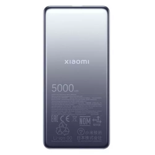 Xiaomi powerbank Ultra vékony 5000mAh 20W gyorstöltéssel (asztroszürke)