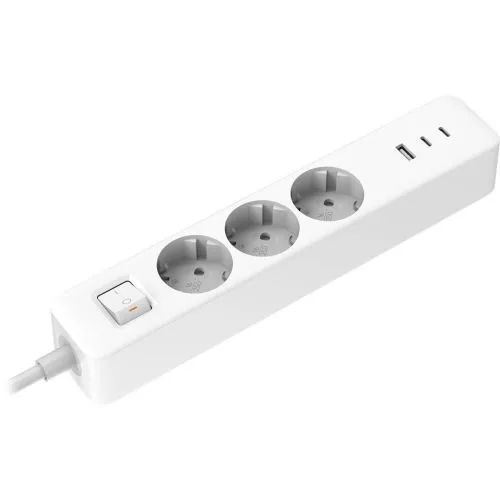 Xiaomi Power Strip 2C1A (3 outlet, 2 USB, 1 Type-C) 1.4m (fehér)